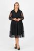 Picture of PLUS SIZE DRESS WITH SELF DESIGN CHIFFON